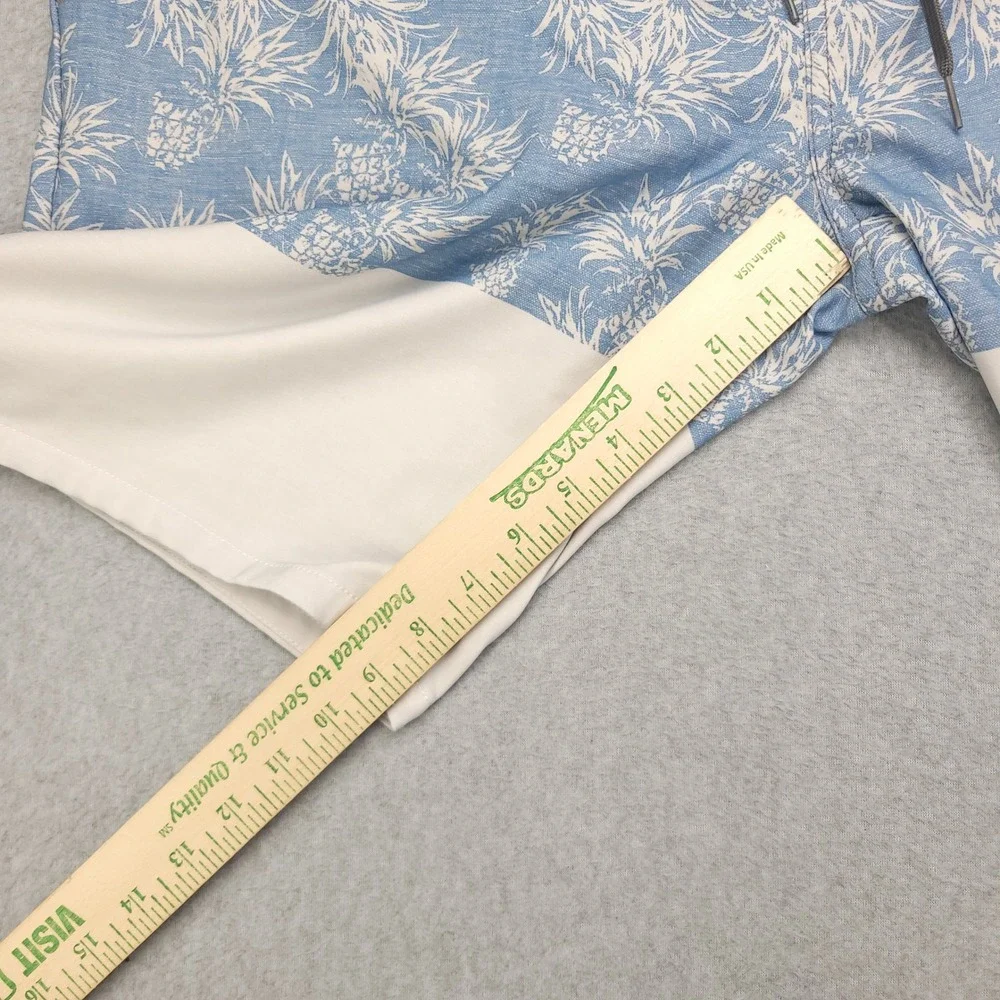 Travis Mathew Mens Size 42 ‎ Board Shorts Swim Trunks Blue White Gray
